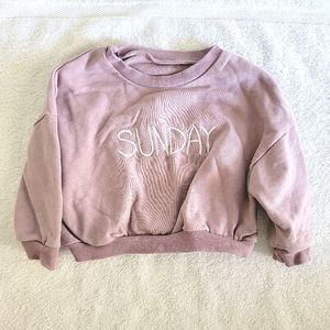 12-18 Month Cropped Purple Sweater